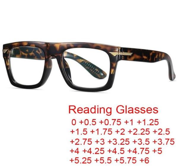 Óculos de sol 2021 Retro Square Designer Reading Glasses Blocking Light Blocking óculos lentes lentes transparentes Dioptrias de receita médica 0 a3514863