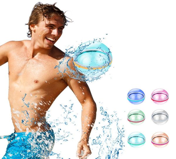 Palloncini d'acqua giocattolo giocattolo palloni da splash bombe divertenti sport sport chiusura magnetica riutilizzabile round puro silicone a palloncini da piscina giocattoli da spiaggia2035748