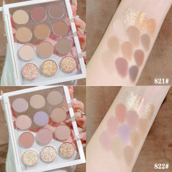 Shadow Xixi Paleta Eye Shadow 12 Paleta de sombra colorida Paleta de baixa saturação, um brilho versátil de pérolas versáteis para olhos