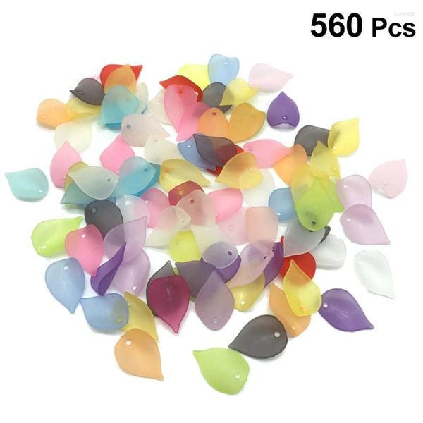 Dekorative Blumen 560 PCs Hochzeit Ohrringe DIY Haarzubehör Plastikblatt Schmuck Handbuch Lila lila