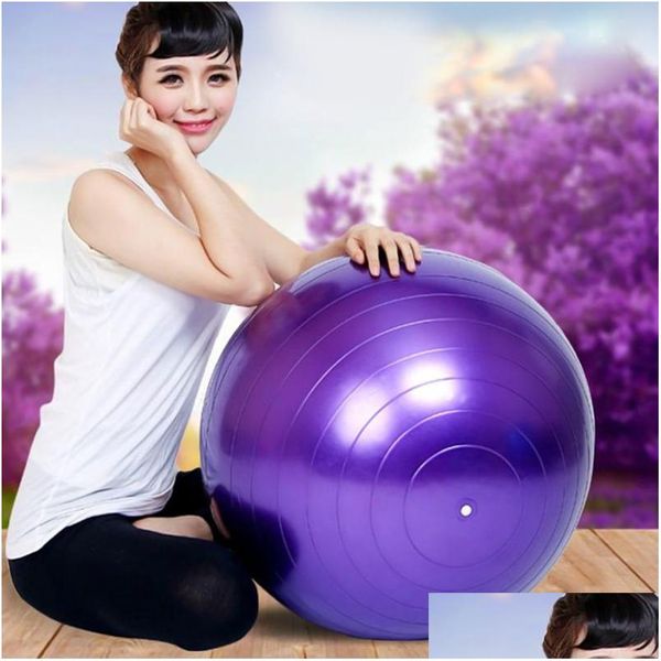 Ioga bolas de ioga bola de academia de ginástica bola de ginástica abdominal aeróbica 65 cm md486 entrega de gotas esportes ao ar livre suprimentos dhjud