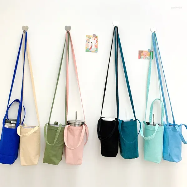 Bolsas de armazenamento 100pcs/lote portátil Bolsa de garrafa de água Viagem Copo Drink Holding Solter com manga do isolador de cinta