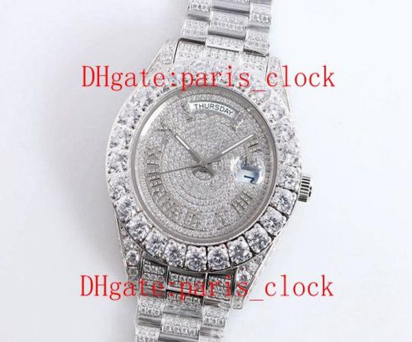 SF All Ice Drill Rome Face Big Diamond Watch Anello di Luxury Fashion Men Watche