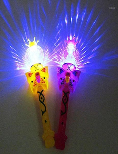 Novelty Kids Light Flashing Princess Fairy Magic Wand Sticks Girls Favor Favor Favory Supplies14415346