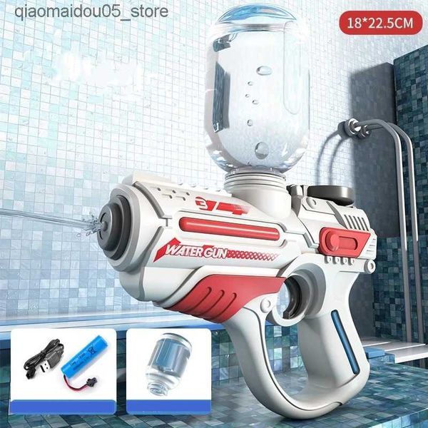 Sabbia gioca d'acqua divertimento per bambini giocattoli per pistola ad acqua spaziale design di fantascienza pistole d'acqua elettriche giocattoli per la guerra per ragazzi e ragazze q240413