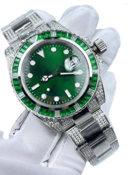 Orologi da polso da 40 mm per orologio impermeabile con cinghia di diamante - lussuoso lusso