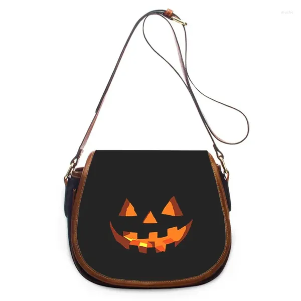 Umhängetaschen Horror Halloween Geschenk Kürbiskopf 3D Print Mody Women Crossbody Bag Reißverschluss