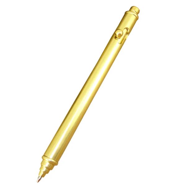 Penne Acme 2021 più recente Penna a sfera in ottone puro 56G Copper tattico di autodifesa Penne in stile pistola Penna a propulsione Penna