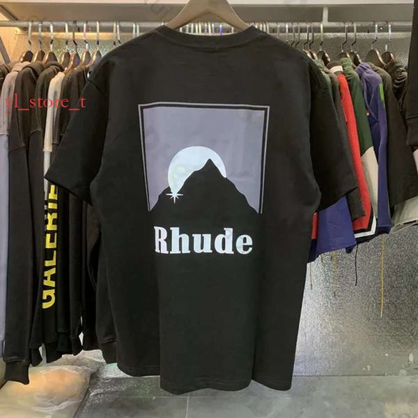 Primavera verão rhude camiseta homem designer camiseta feminina camisetas skate skate tampas de t-shirt de manga curta marca de luxo rhude masculina size asiático size s-xxl 2098