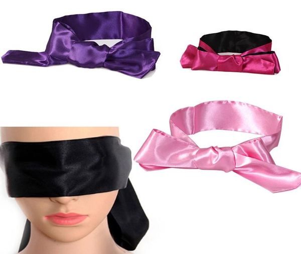 Weichbilder Satin Ribbon Verband auf Augen bequeme Schlaf Augenmaske atmungsaktive Abdeckung Augen Patch für Schlaf Frauen sexy Blindfold4780558