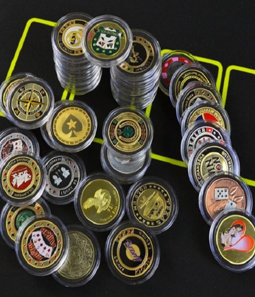 Pokerkartenschutz Metallschutz Souvenir Craft Poker Chips Dealer Münzen Poker Game Geschenk Hold039Em Accessoires zehn Stück 3837427