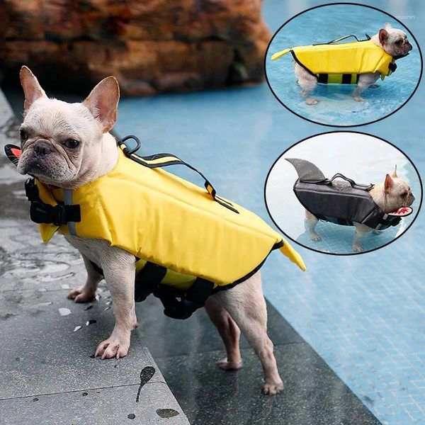 Abbigliamento per cani Summer Solid Colore Solid Reflective Nuoto Abbigliamento abiti da bagno Giacca da nuoto salva da bagno