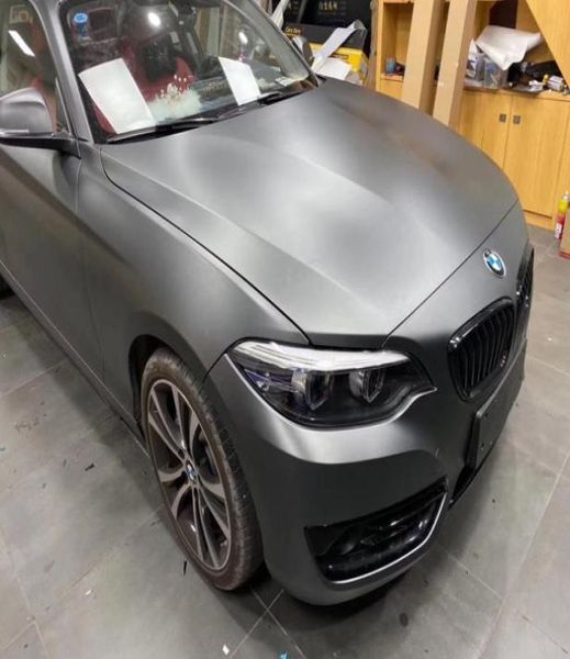 Mattnebel grau Vinyl Wrap Selbstkleber Aufkleber Aufkleber Battle Grey Matt Car Wicking Folie Roll4515508