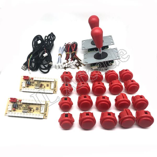 Spiele Arcade Joystick Diy Kit Zero Delay USB Controller PC Sanwa Oval Ball Joystick mit 30 -mm -Drucktasten für PC PS3 für Pandora -Spiel