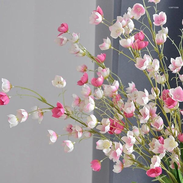 Dekorative Blumen künstlicher Wind Chime Orchidee Blume ohne verblutete Kunststoff -Plastik -Seide Arrangement DIY Home Hochzeit Wohnzimmer Dekorationen