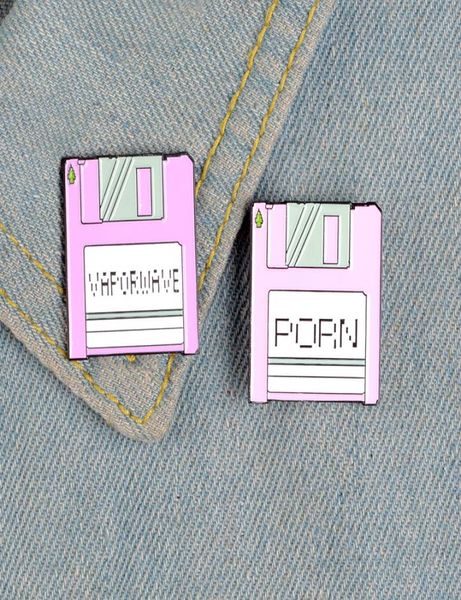 Shh Secret File Emamel Pins Custom Vaporwave Brooches Bag Olde Byle Pin Pin