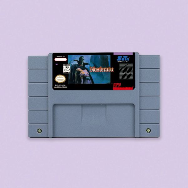 Аксессуары nosferatu Action Game для SNES 16 -битной одиночной карты USA NTSC EUR PAL Видеоигра Cartridge