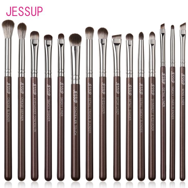 Тень Jessup Make Make Brush Set Professional 15pcs Eyeshadow щетки веганских консилеров вкладыш