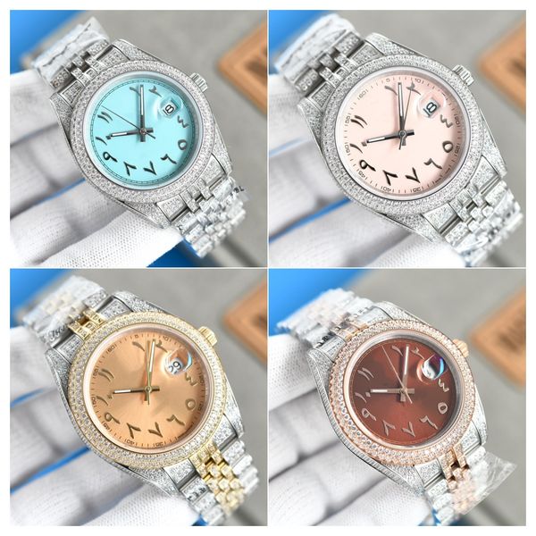 Erkek lüks otomatik 41mm seramik izleme tam elmas saat safir ışıltılı saat iş tasarımcısı saatler erkek izle gündelik montre de lüks üstün kalite