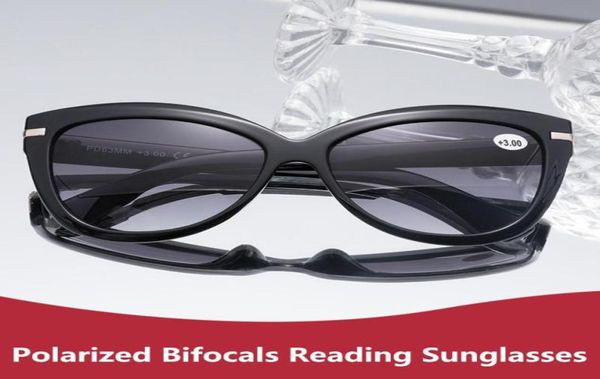 Luxury Cateye polarizzato Bifocal Reading Sun Glasses Women Presbyopia Eyecyes O occhiali da sole Cat Eye Diopter da 10 a 303131086