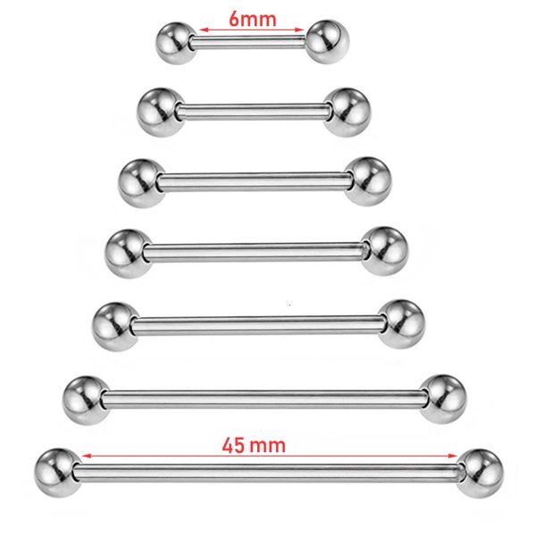 2 штуки 14G16G Стальное длинное промышленное кольцо из штанги Кольцо Язык Бар Tragus Helix уш