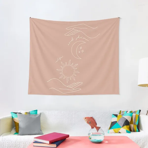 Taquestres Sol e Lua Rise Shine Tapestry Anime Decor House