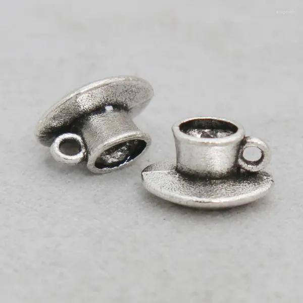 Charms 50pcs Fashion Alloy Coffee Cup Tableware Jóias Fazendo 8 11mm AAC532