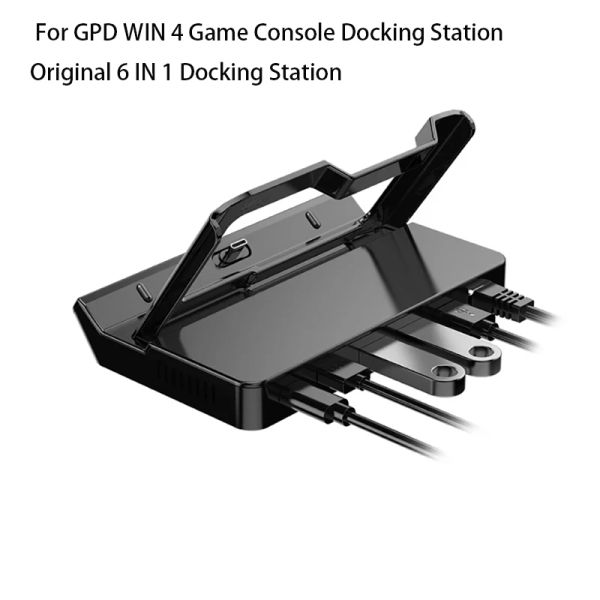 Standorientiert für GPD Win 4 Game Console Docking Station Stand USB 3.2C RJ45 Network HDMI -Inhaberzubehör 6 in 1 Dock Sttioan