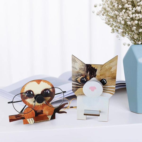 Placas decorativas de copos de animais de estimação Stand Night Sunglasses Sunglasses Creative Home Office Desk Acessórios