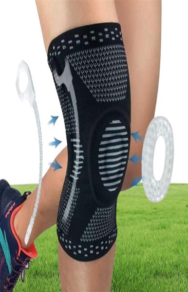 Artrite per la lacrima del meniscus professionale Sport Sports Patella Kince Brace Compressione Manica Elastica Elastic Knee With With Gel Spring Support 220207442021