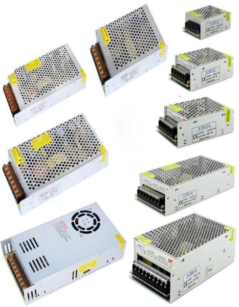 Luzes de tira LED Adaptador de LED de fonte de alimentação 12V para AC110V240V para DC1A 2A 5A 8A 10A 15A 20A 30A Adaptador de energia de comutação