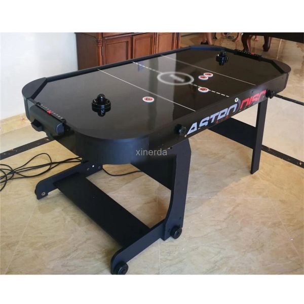 Hockey da 6 piedi Air Hockey Tavolo Strong FoldBale Home Sport Sport Game Attrezzatura da gioco con 4 dischi e 4 guscio a margine Pusher Grip Wh6002