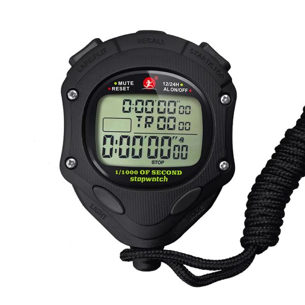 SET SET Professional Digital Stop Watch Timer Multifuction Timer di addestramento Timer Portable Outdoor Sports Cronografo in esecuzione