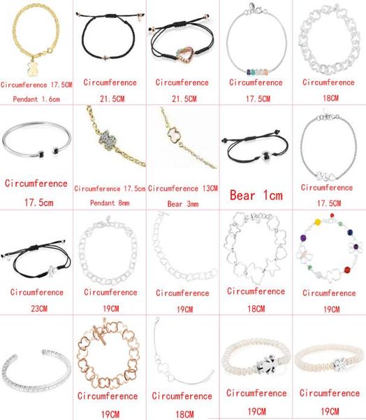 2021 Новый стиль 925 Серебряный классический милый медведь молодежь Beauul Bracelet Fashion Ladies Jewelry Factory Оптовая 5001869