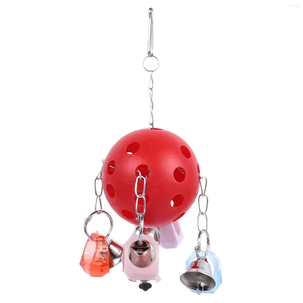 Andere Vogelversorgung Spielzeug Papagei Glocken Ball Cage Hanging Birds Interactive Chew Bunt kauen