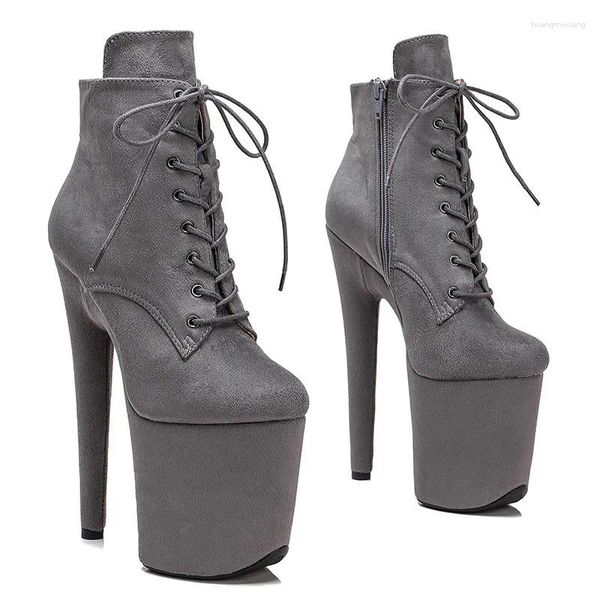 Sapatos de dança Laijianjinxia 20cm/8inch Suede Upper Women Platform Party High Heels High