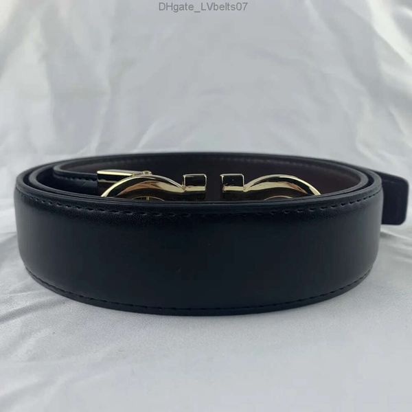 Feragamo com Box 2024 New Designer Belt Luxury G Buckle Moda Genuine Leather Women Women For Men Letter Double Big Gold Classical 9 Cores WGEC