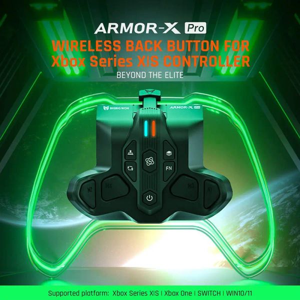 Acessórios Armorx Pro Wireless Back Button Anexo para Xbox Series X/S Gamepad Adaptador de Paddle traseiro para NS Teclas de Extensão do Console