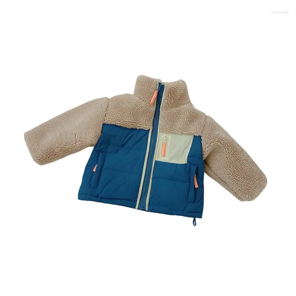 Down Coat 5 Farben Kinder warme Jacke Stand-up-Halsband Winterkleidung für Mädchen und Jungen