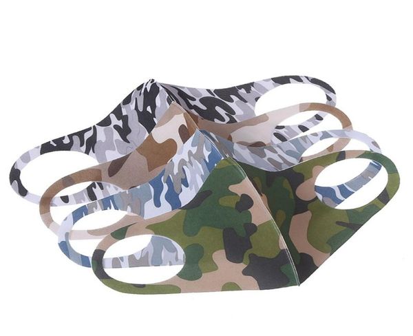 Mode Camouflage Party Masken Outdoor Ice Seide 3D Antipm25 Mundabdeckung Verschmutzung Schützen Stoff Atmungsfreie staubfeste Fahrrad MA1568561