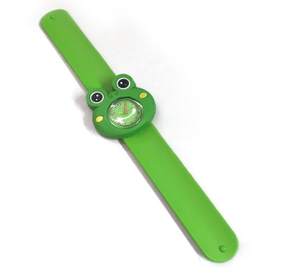 Orologi Digital Slap Cartoon Orologi orologi da banda in silicone di rana carine per bambini Green 88 TT885622041