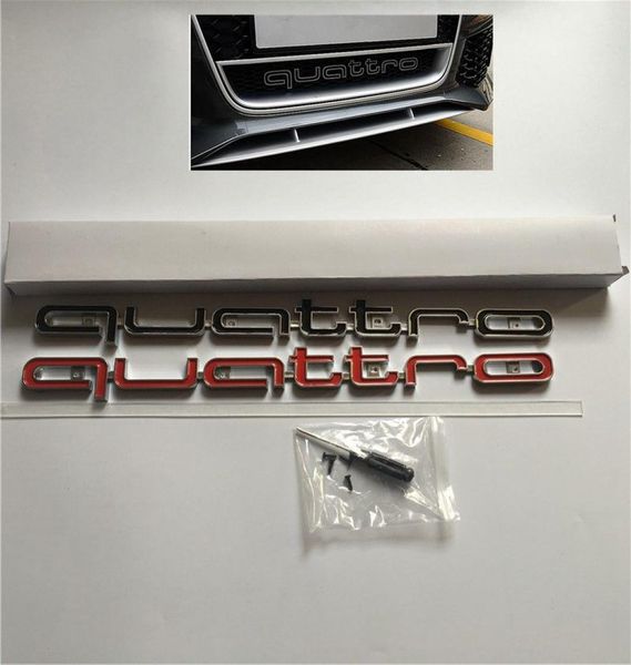 42*3,2 cm per l'emblema del logo Quattro Badge Front Grill Styling per auto a rivestimento inferiore per A4 A5 A6 A7 A8 RS5 RS6 RS7 RS Q3 Q5 Q78176572