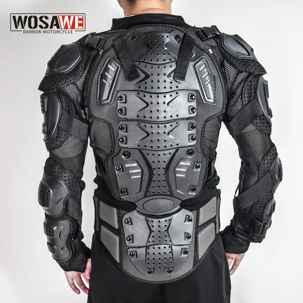 Wosawe Sports Motorcycle Armour Protector Jacket Support Bandage Motocross Guard Brace Archas Proteção Proteção de esqui no peito 240412