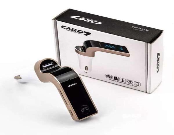 Caricatore G7 Wireless Bluetooth MP3 FM Trasmettitore Modulatore 21A Chargers Kit Supporto Mani USB per telefono cellulare con vendita al dettaglio8890663