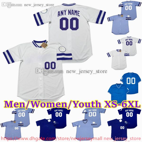 Movie XS-6XL personalizzato Maglie da baseball di ritorno al passato 16 Bojackson 5 Georgebrett Stevebalboni Bresaberhagen Harmonkillebrew Buddybiancalana Alhrabosky Maglie