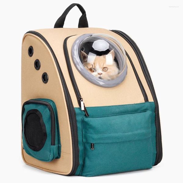 Cat Carriers Girls Back Backpack Zipper portátil Soft Large Breatable Respirável Homens Men Dométicos Mochila Para Gato Pet