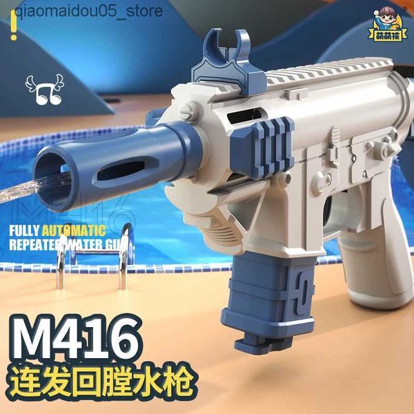 Песчаная игра в воду Fun New M416 Flame Flame Automatic Electric Pistol Summer Shooting Game Q240413