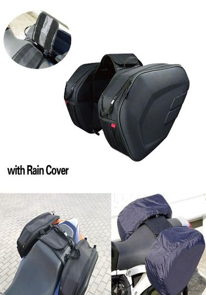 Bir Set SA212 Su Geçirmez Motosiklet Eyer Çantaları Moto Binicilik Kask Torbası Yan Çanta Tail Bagaj Bavul Yağmur Kapağı 5163691