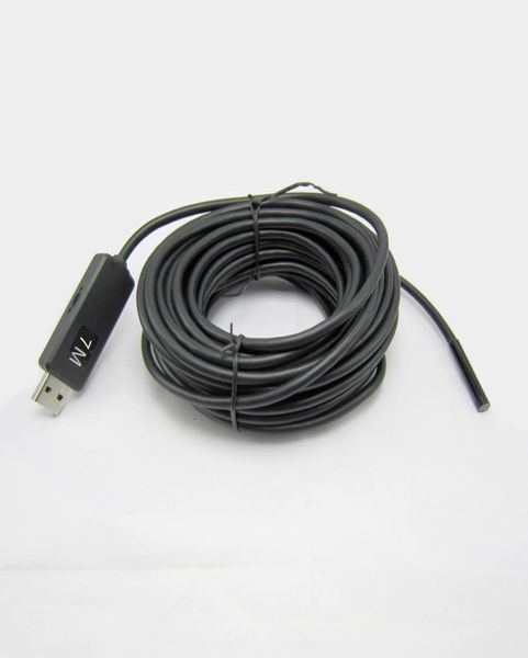 2m 5m 7m USB Mini Su Geçirmez Araç Endoskopio Tüp Mini Kamera 7mm Çapı lens 6LED USB Endoskop Borescope1710554