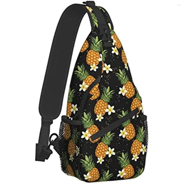 Zaino Hawaii Pineapple Bag dell'imbracatura escursionistica viaggiatore impermeabile Daypack Croce Spalla per donne uomini per donne uomini